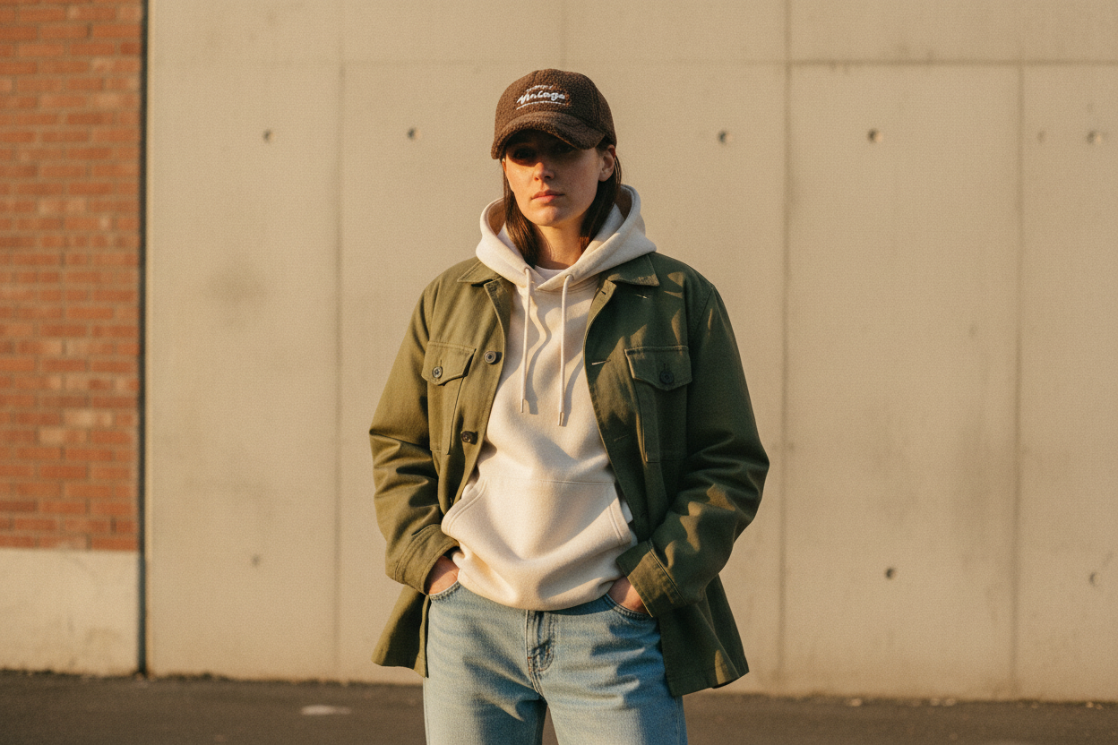 Brown Sherpa Cap Lifestyle