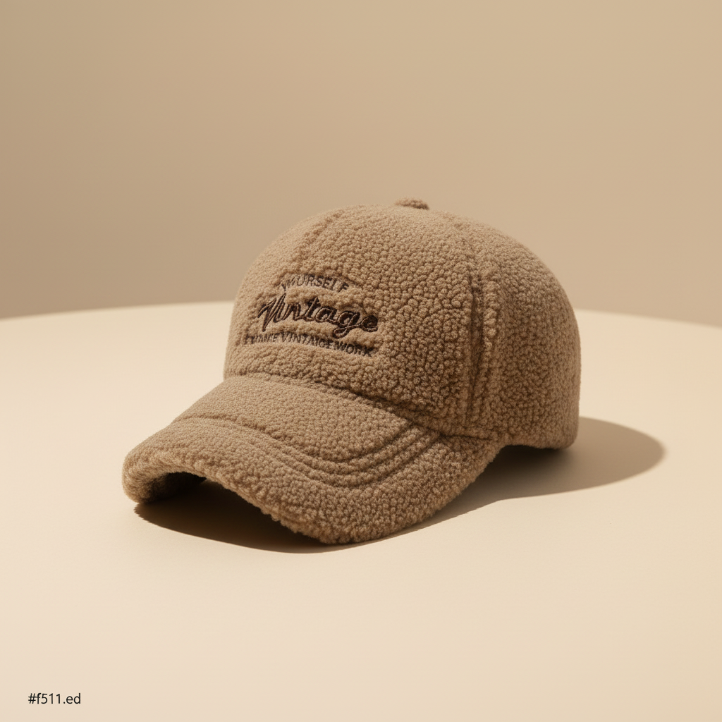 Dark Beige Sherpa Cap - Website Match