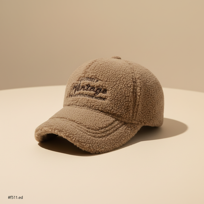 Dark Beige Sherpa Cap - Website Match