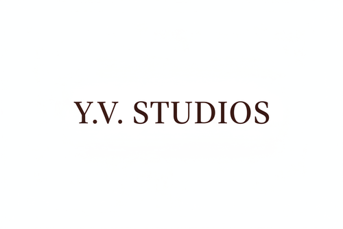 Y.V. STUDIOS Logo - Clean White Background